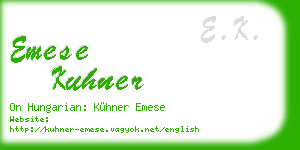 emese kuhner business card