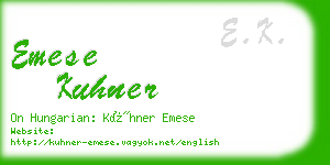 emese kuhner business card